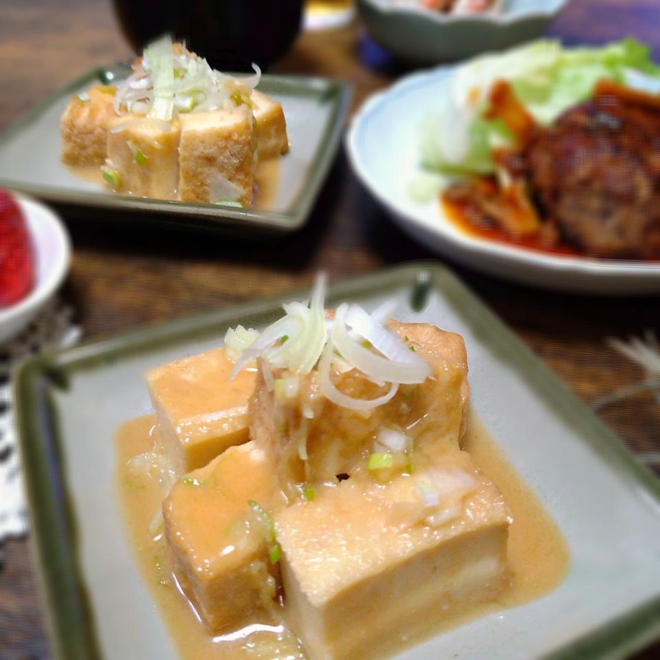 イチロッタさんの料理 絹揚げの味噌煮